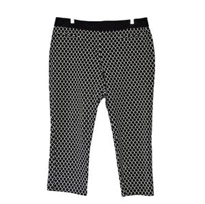 Apt. 9 women's modern fit black & white geometric print crop pants